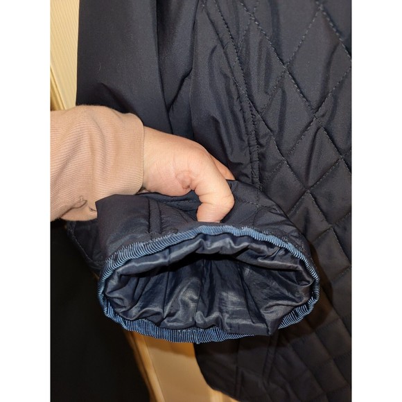 Lands End Navy Misses Quilted Jacket Size M(10-12) - Picture 4 of 7